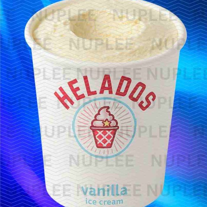 Anuncio de helado de vainilla de 1L